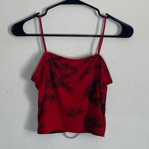 Dragon print crop top
